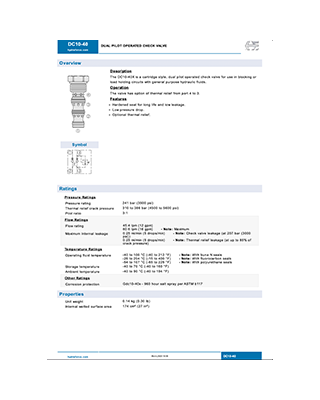 Hydraforce DC10-40 Genel Katalog