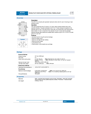 Hydraforce DCV10 Genel Katalog