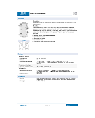 Hydraforce DCV8 Genel Katalog