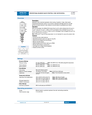 Hydraforce SP08-47D Genel Katalog