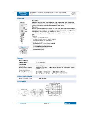 Hydraforce SP08-47CL Genel Katalog